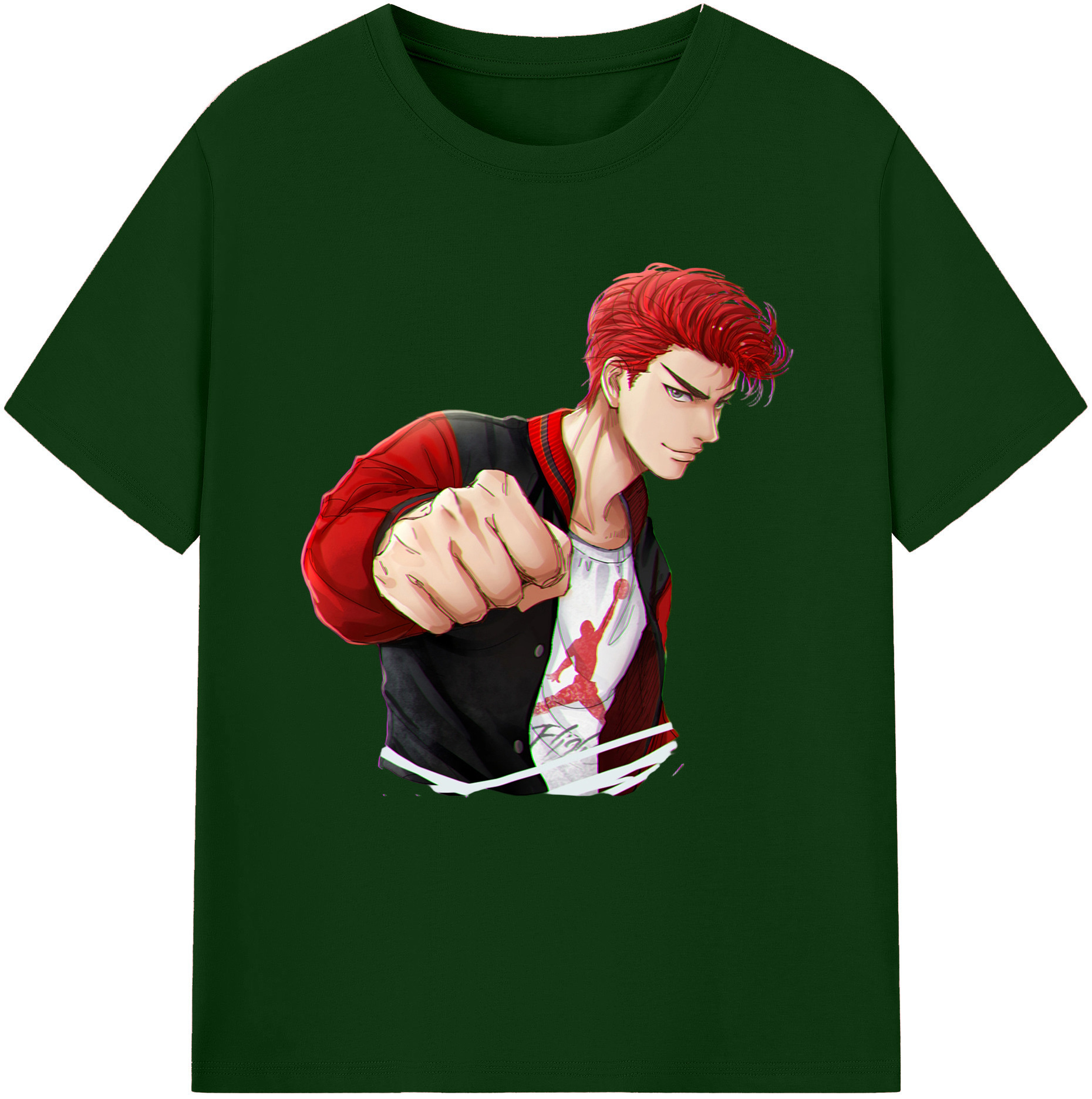 SLAM DUNK／スラムダンク 綿100％半袖Tシャツ（フロントプリント）